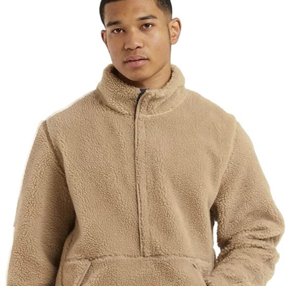 Nike Other - Nike Yoga Therma-Fit Sherpa Fleece Pullover Training Sweatshirt DD2182-247 Khaki